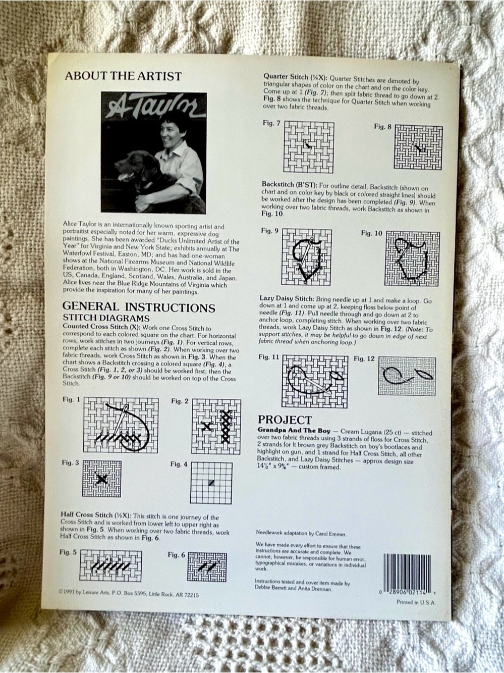 Grandpa and the Boy Cross Stitch Pattern Leaflet 2114- Leisure Arts - (1991) - Picture 6 of 7